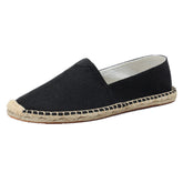 Men’s Summer Slip-On Fisherman Shoes – Casual Canvas Hemp Loafers